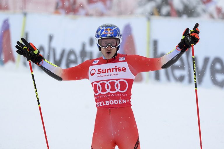 1. kolo obrovského slalomu mužov vo Švajčiarsku