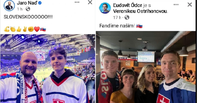 Jaroslav Naď a Ľudovít Ódor fandia našim hokejistom