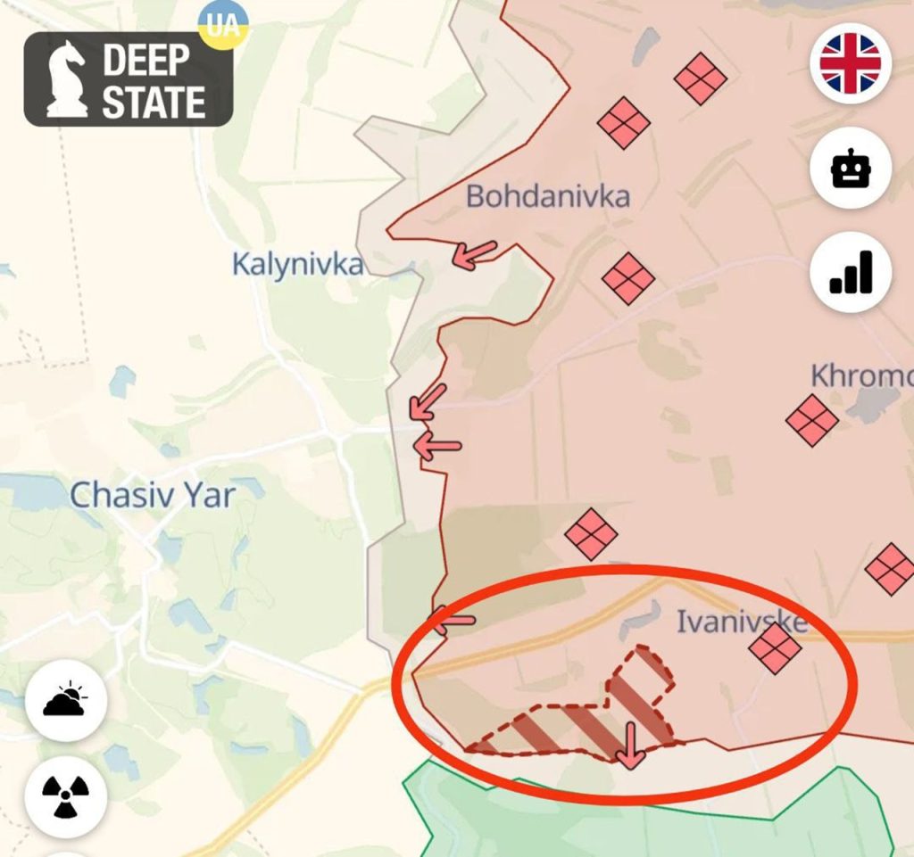 ruská armáda dobyla Ivanovskoje južne od Bachmutu