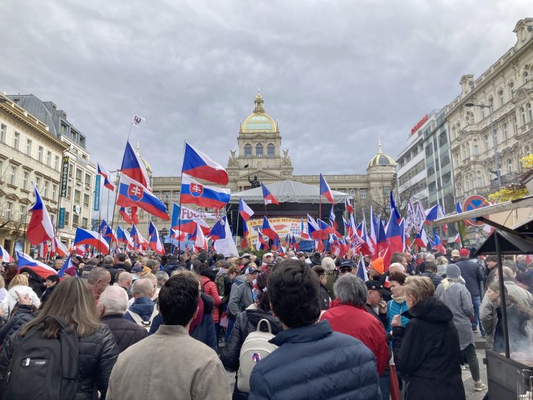 Praha protivládna demonštrácia