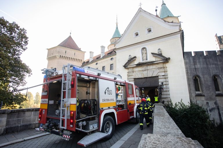 Bojnický zámok cvičenie požiar