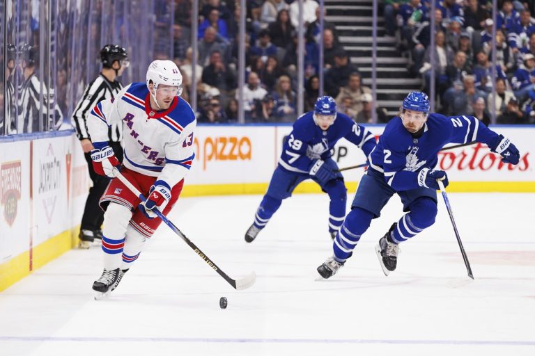 Rangers Maple Leafs Hockey Alexis Lafreniere