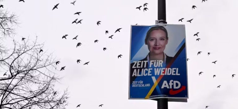 Predvolebný plagát nemeckej strany AfD