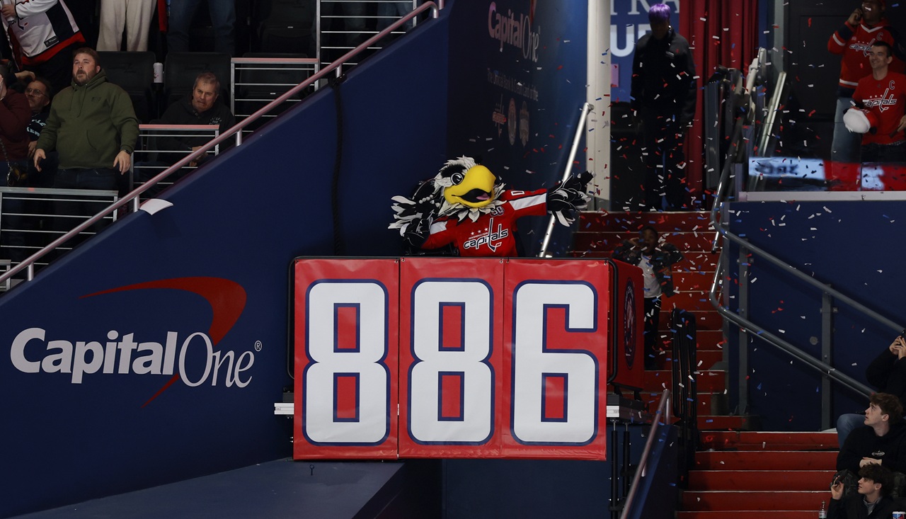 Kraken Capitals Hockey Ovečkin 886. gól