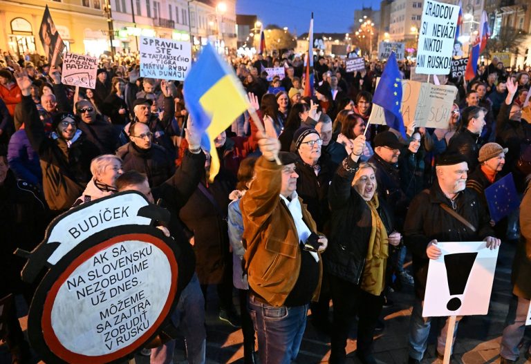 Protestné zhromaždenie Slovensko je Európa v Košiciach